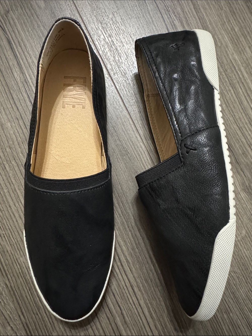 Frye Melanie Black Slip-On Casual Loafers
